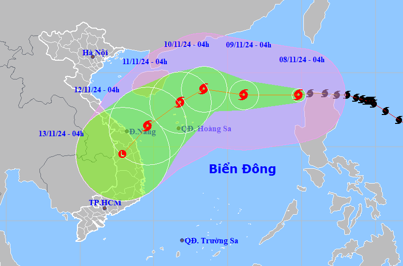 Bão Yinxing giật cấp 17 đi vào Biển Đông, trở thành cơn bão số 7- Ảnh 1.