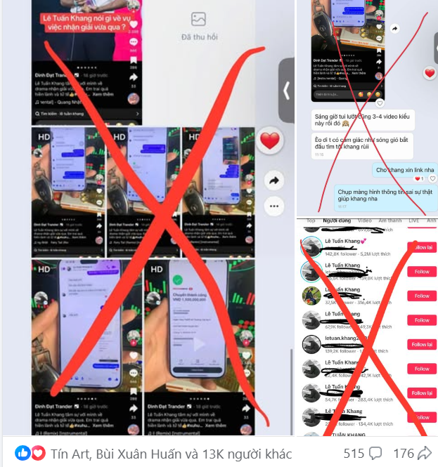 TikToker triệu view Lê Tuấn Khang mất ăn mất ngủ vì hàng loạt tài khoản lừa đảo- Ảnh 1.
