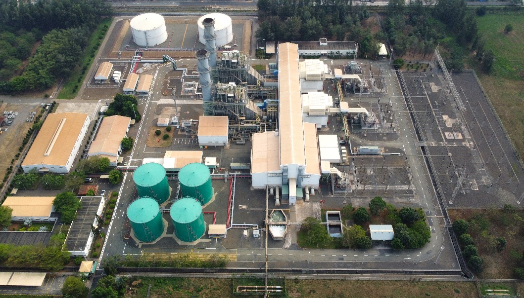 An aerial view of a factory  Description automatically generated