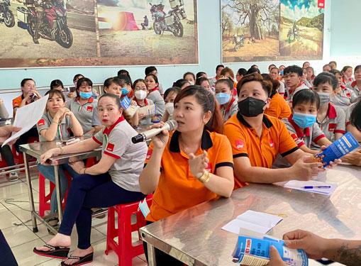 Long An tổ chức hội nghị tuyên truyền về BHXH cho công nhân Công ty TNHH Givi Việt Nam (KCN Tân Đức, huyện Đức Hòa)