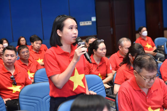 Một buổi sinh hoạt chính trị được Đảng bộ Báo Người Lao Động tổ chứcẢnh: TẤN THẠNH