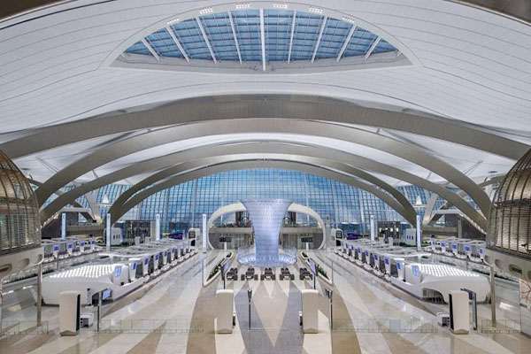 Sân bay quốc tế Zayed ở UAE có kiến trúc tựa như cồn cát- Ảnh 5.