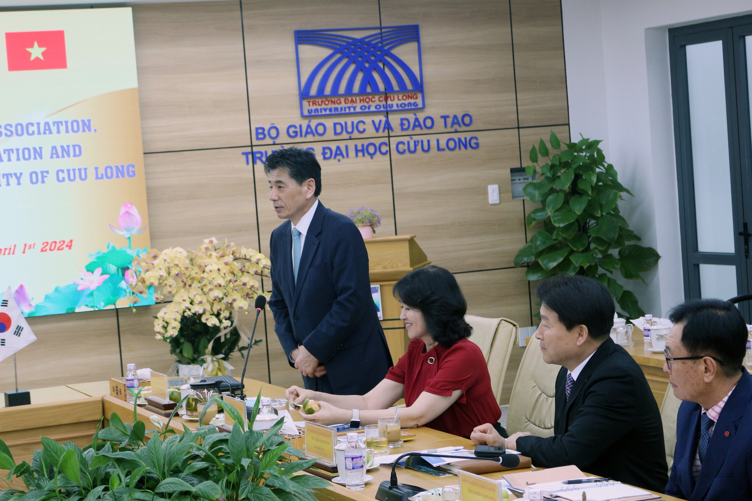 Trường ĐH Cửu Long làm việc với Hiệp hội Kinh tế, Văn hóa Hàn – Việt- Ảnh 2.