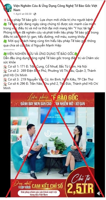 Viện nghiên cứu ứng dụng công nghệ tế bào gốc núp bóng phòng khám đa khoa- Ảnh 3.