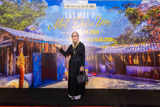 Nghệ sĩ Thanh Hiền trong ngày ra mắt phim “Lật mặt 7: Một điều ước”  (Ảnh do nhà sản xuất cung cấp)