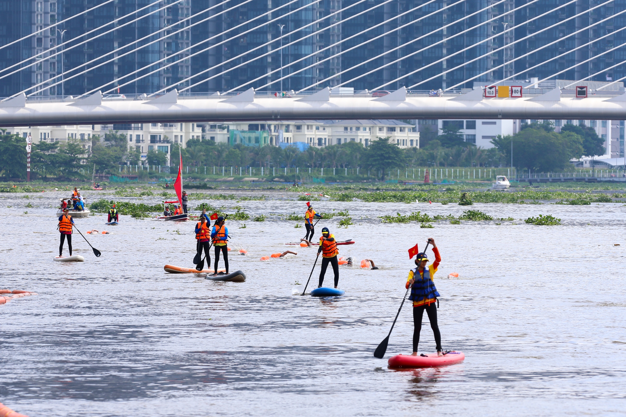 TP HCM: 600 người thi bơi vượt sông và ván chèo trên sông Sài Gòn- Ảnh 3.