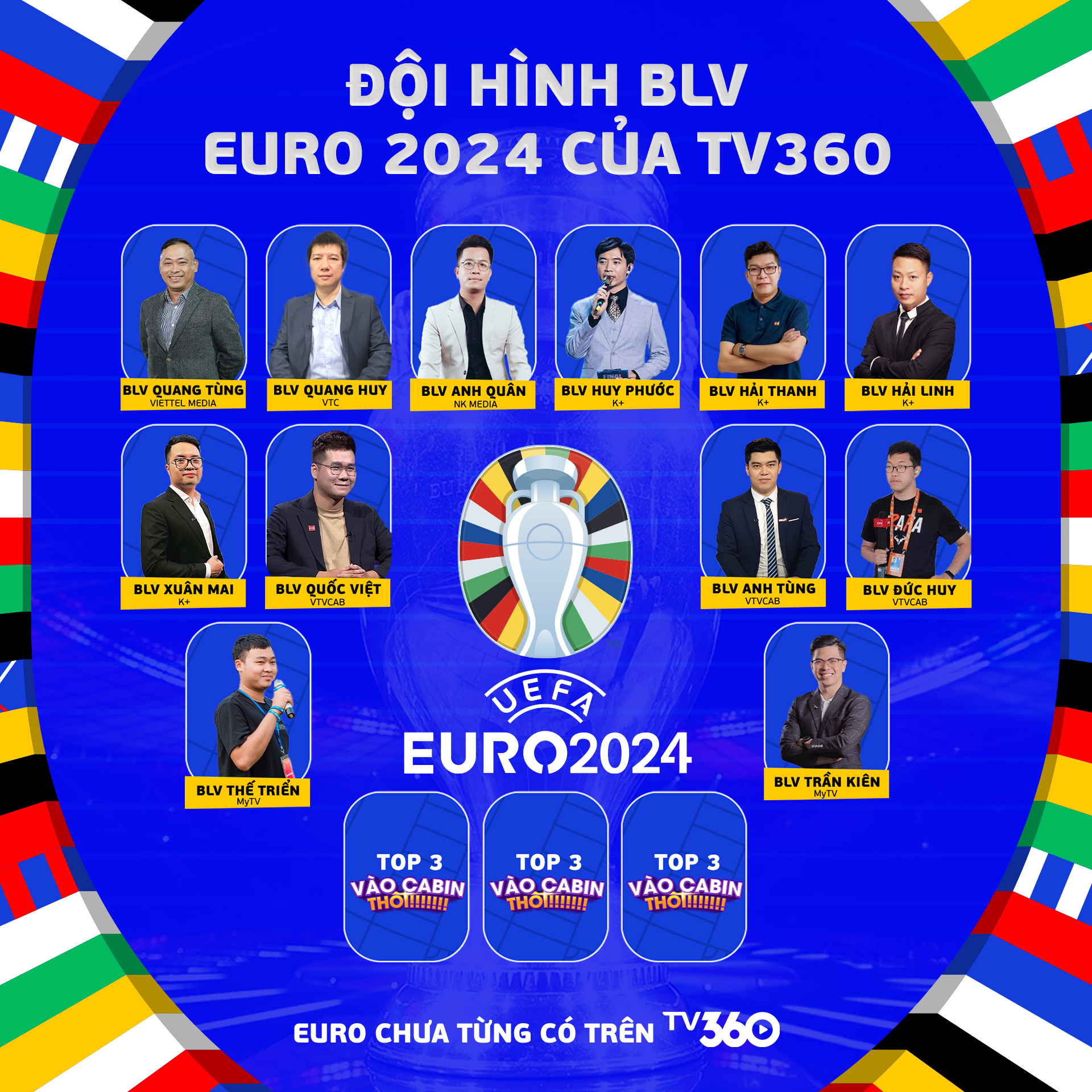 Bùng nổ EURO 2024 với đội hình “bình luận viên vàng” đồng hành cùng TV360- Ảnh 2.