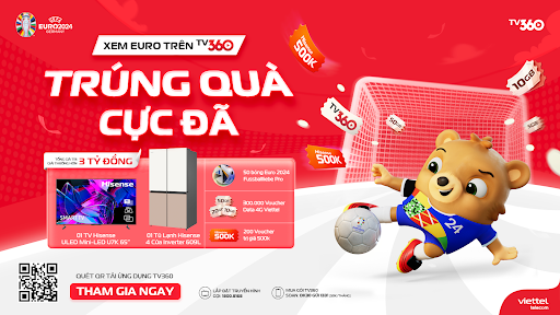 “Xem Euro trên TV360 trúng quà cực đã”, cơ hội trúng quà mỗi ngày và xem sớm nhất EURO 2024- Ảnh 1.