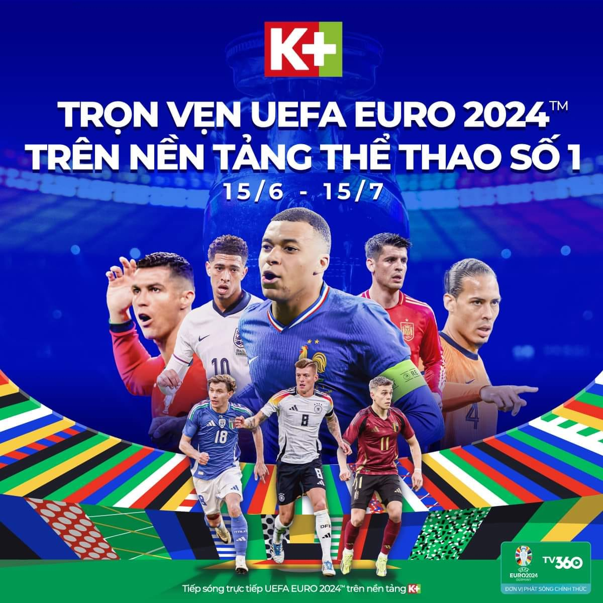 Tưng bừng đại hội bóng đá EURO 2024  và COPA AMERICA 2024 trên K+- Ảnh 1.