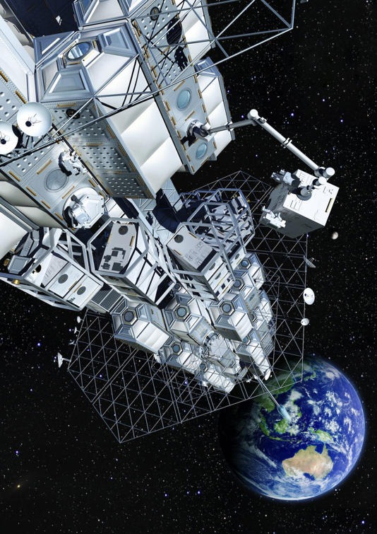 Mô hình thang máy không dây kết nối Trái đất với không gian Ảnh: Business Insider