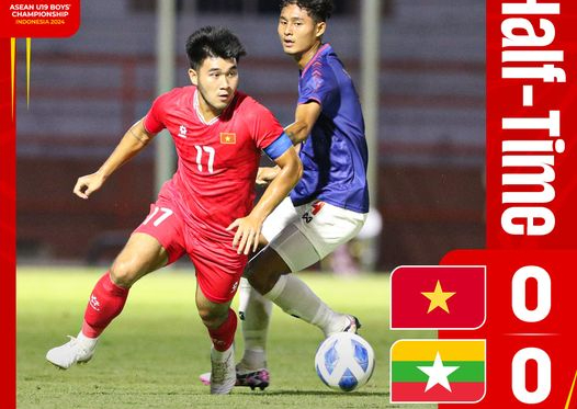 Bị tước bàn thắng phút bù giờ, U19 Việt Nam hòa U19 Myanmar- Ảnh 1.