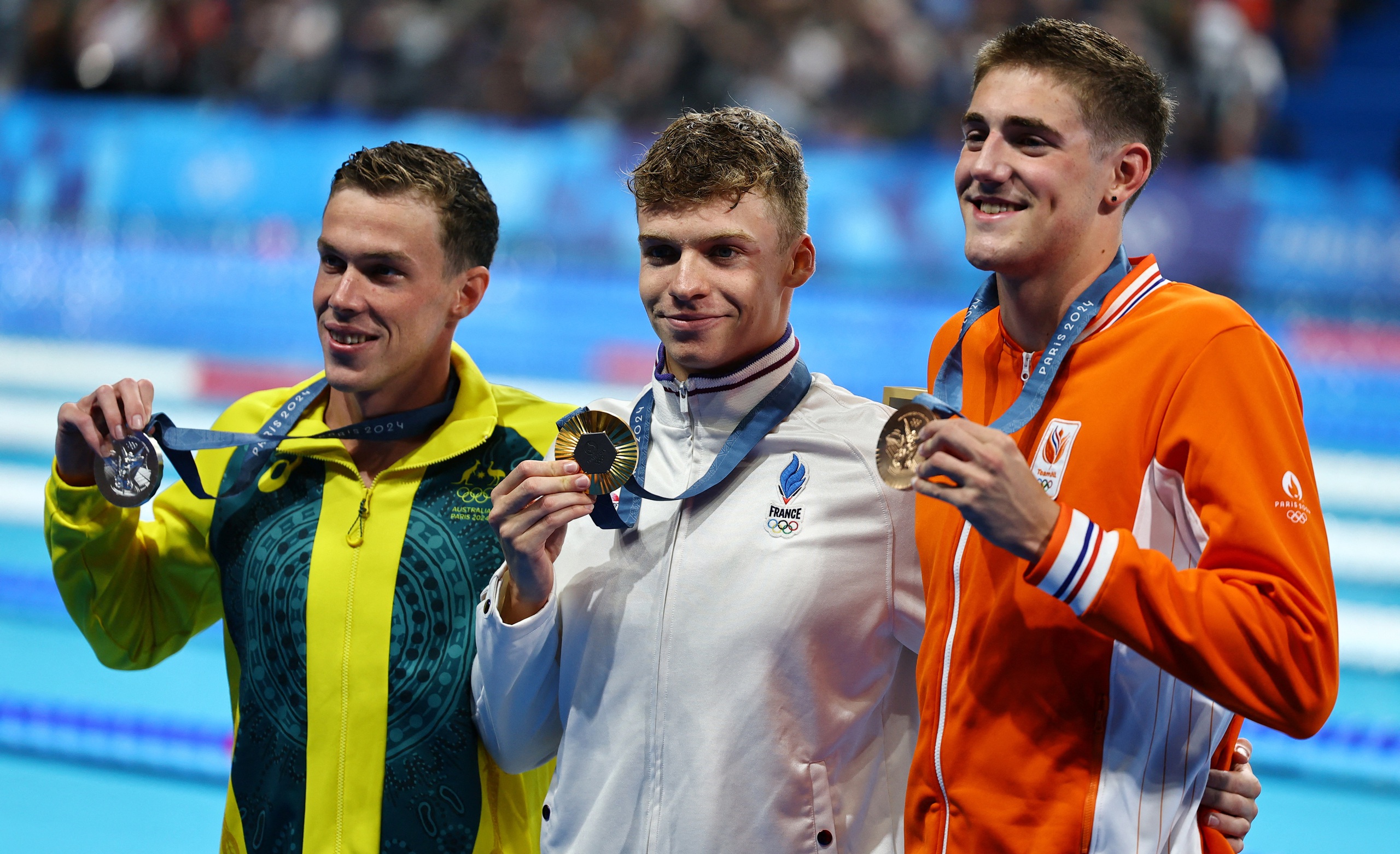 Siêu kình ngư Leon Marchand giành 4 HCV, phá 4 kỷ lục Olympic- Ảnh 7. Siêu kình ngư Leon Marchand giành 4 HCV, phá 4 kỷ lục Olympic- Ảnh 7.