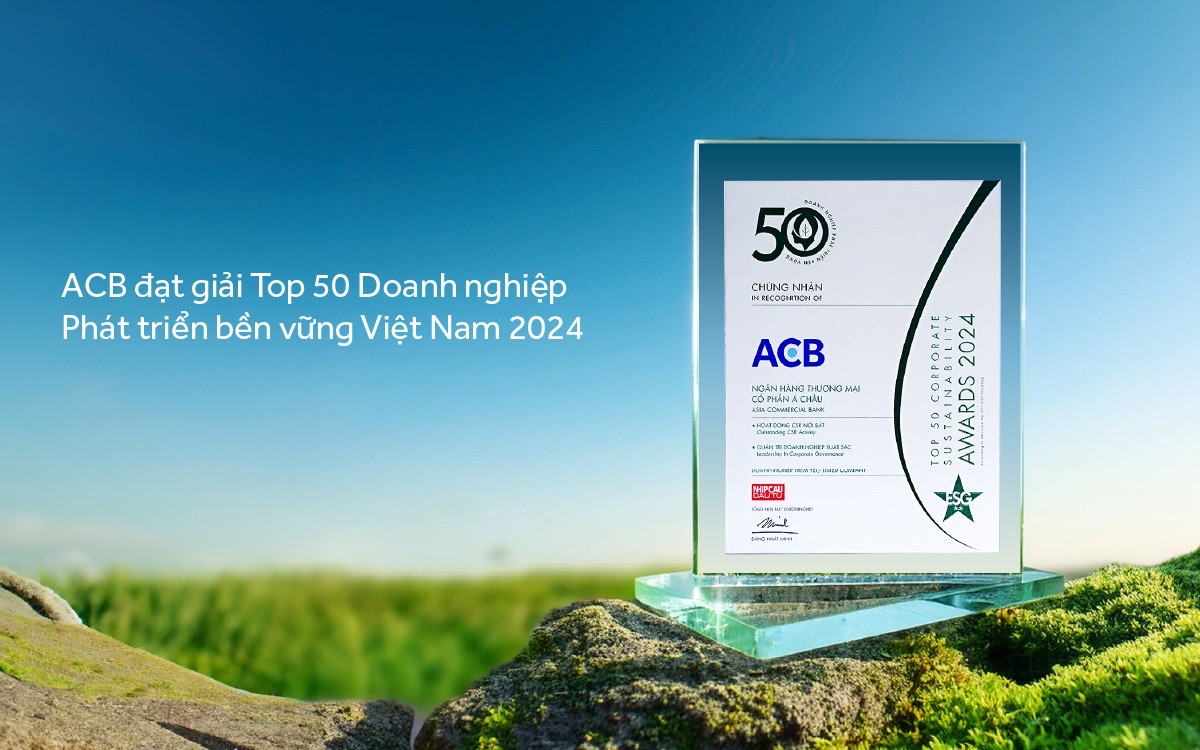 ACB 3 lần liên tiếp nhận giải Top 50 Doanh nghiệp phát triển bền vững Việt Nam- Ảnh 1.