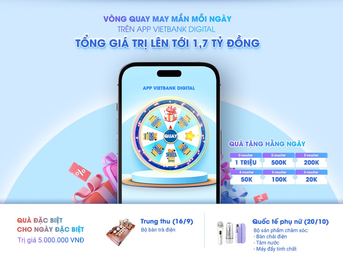 Vietbank ra mắt chương trình khuyến mãi “Quà tặng tiền tỷ - Chào thu hết ý”- Ảnh 1.