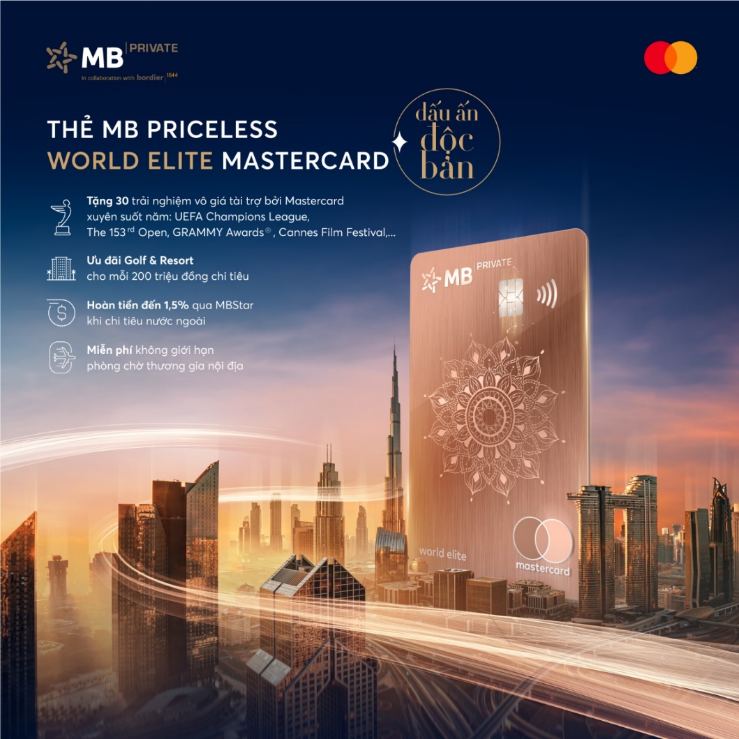 MB và Mastercard ra mắt thẻ tín dụng MB Priceless World Elite Mastercard- Ảnh 1.