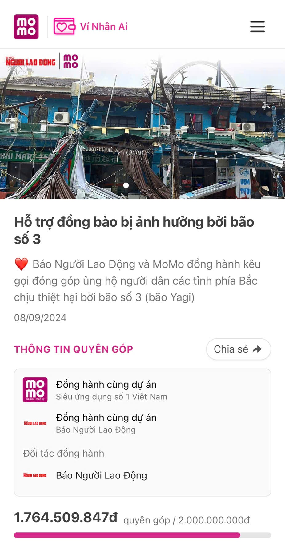 Hơn 1,7 tỉ đồng "Hướng về miền Bắc yêu thương" qua MoMo- Ảnh 1.