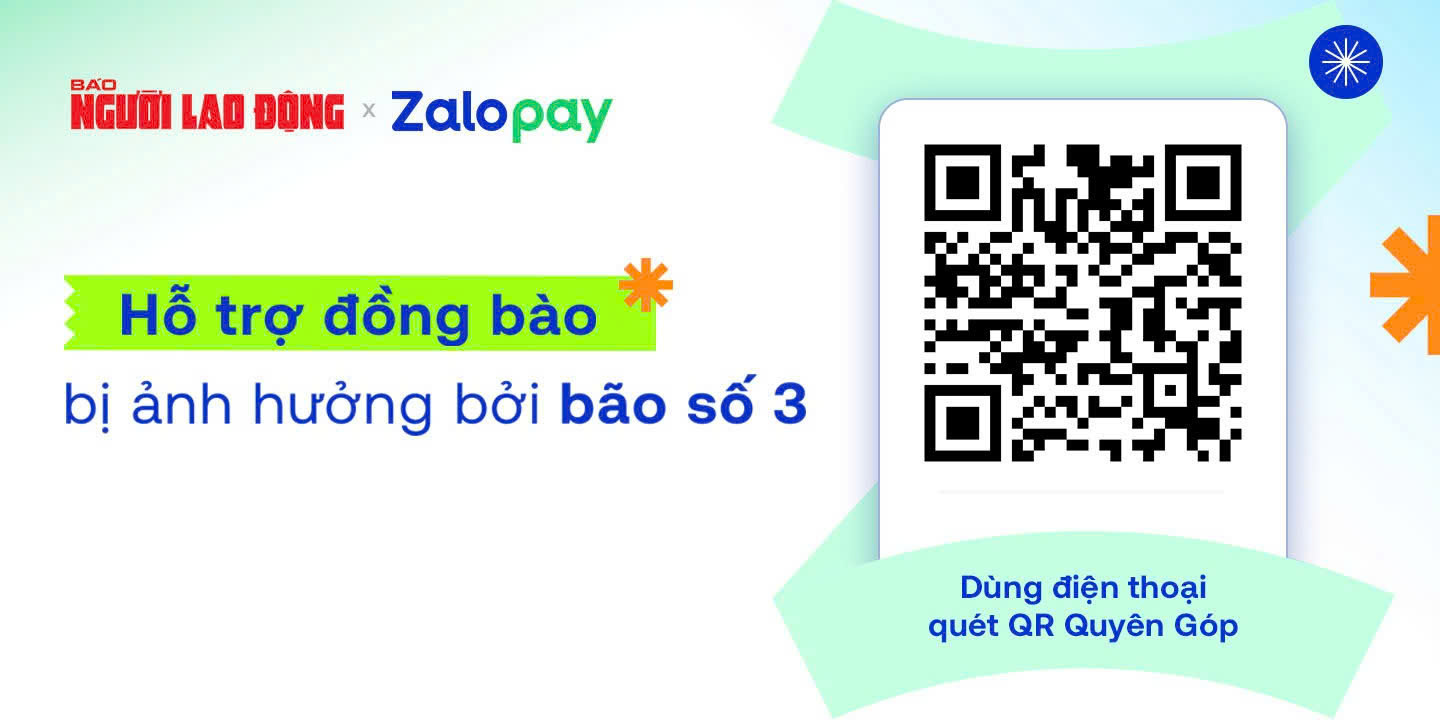 Báo Người Lao Động mở thêm kênh tiếp nhận ủng hộ đồng bào bị thiệt hại bởi bão số 3 qua Zalopay- Ảnh 1.