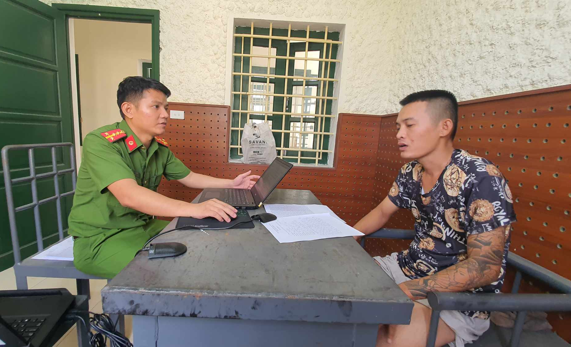 Đối tượng Nguyễn Mạnh Cầm tại cơ quan điều tra