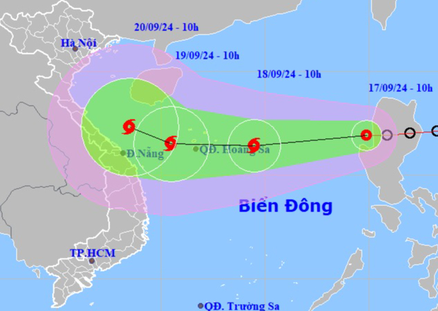 Áp thấp nhiệt đới vào Biển Đông, sắp mạnh lên thành bão số 4, di chuyển rất phức tạp- Ảnh 1.