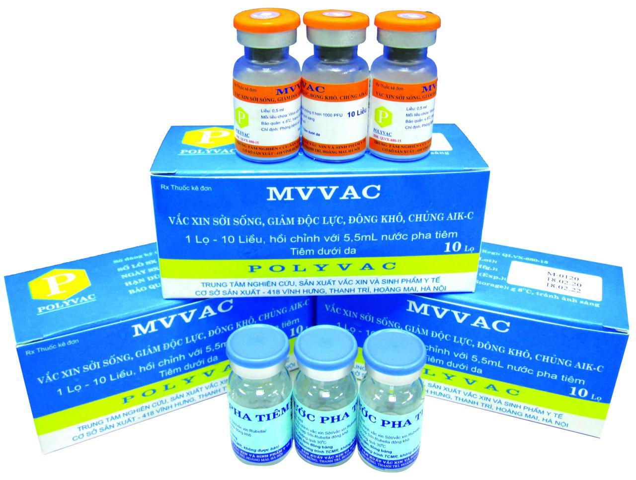 Vắc-xin sởi do Việt Nam sản xuất.
