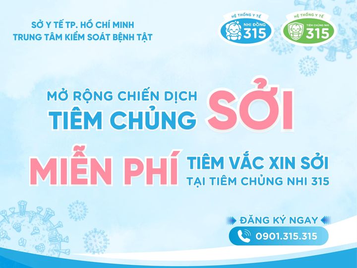 52 phòng khám Nhi Đồng 315 và Tiêm chủng nhi 315 tham gia tiêm chủng vắc