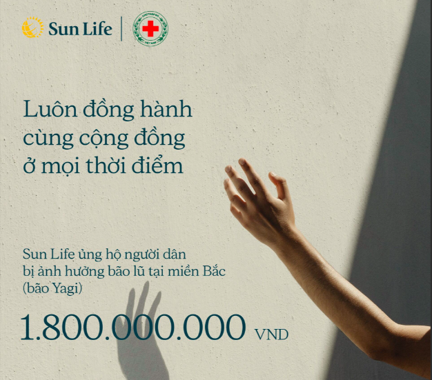 Sun Life Việt Nam đóng góp 1,8 tỉ đồng tiếp sức người dân bị thiệt hại do bão Yagi- Ảnh 1.