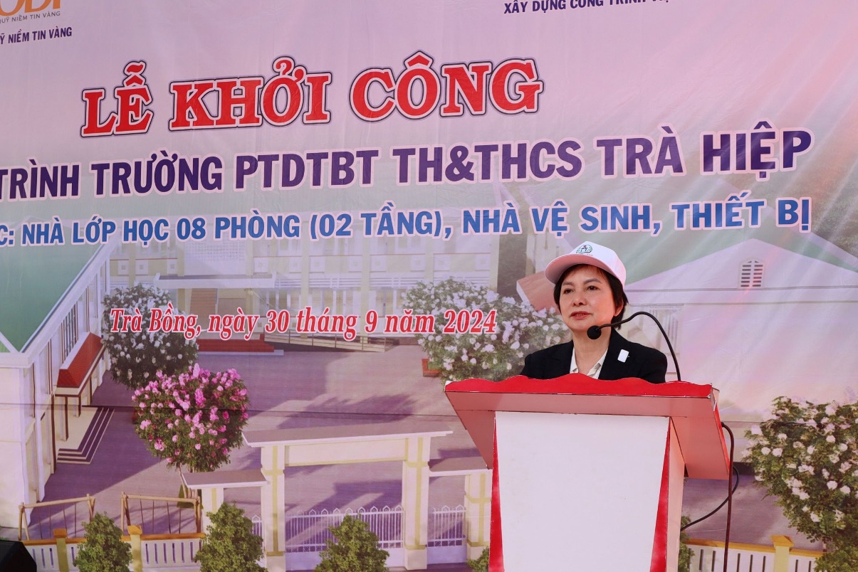 Khởi công xây dựng dự án Trường Phổ Thông Dân tộc Bán trú Tiểu học & Trung học cơ sở Trà Hiệp- Ảnh 2.