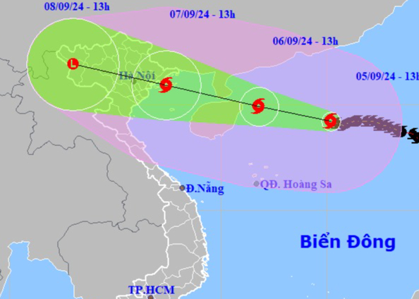 Siêu bão Yagi dự báo đổ bộ Quảng Ninh-Nam Định, miền Bắc mưa lớn đến 500 mm- Ảnh 1.