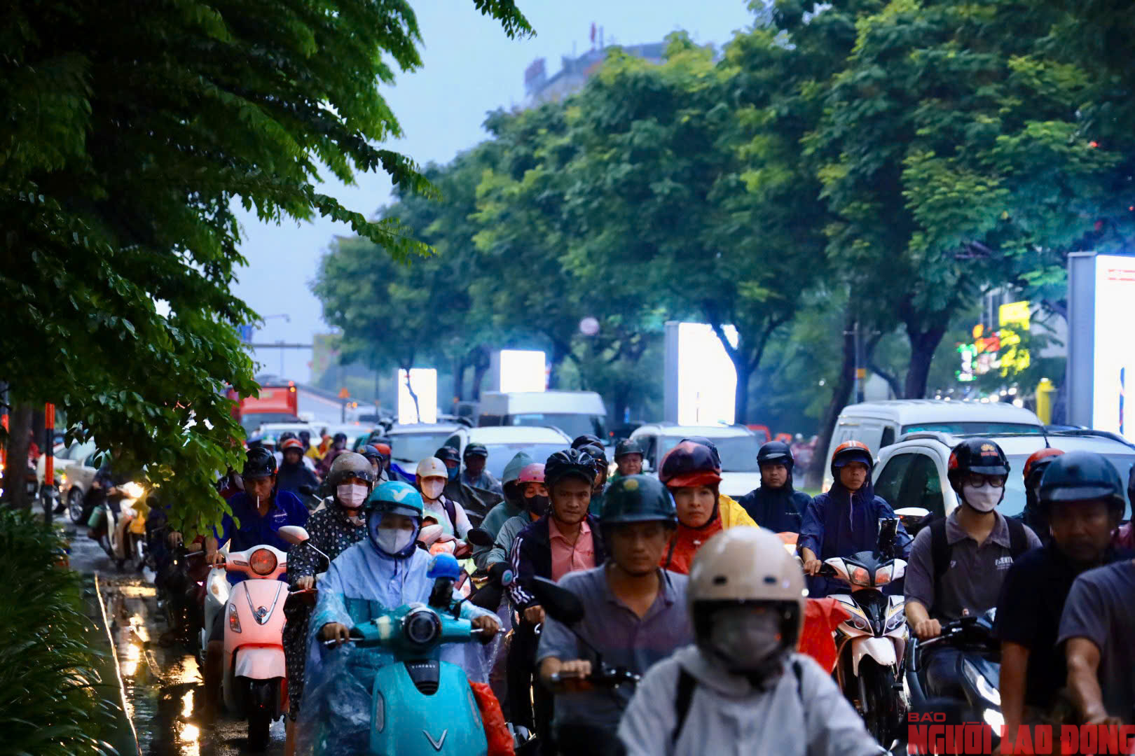 Cơn mưa giờ tan tầm khiến tuyến giao thông sân bay Tân Sơn Nhất kẹt cứng- Ảnh 5.