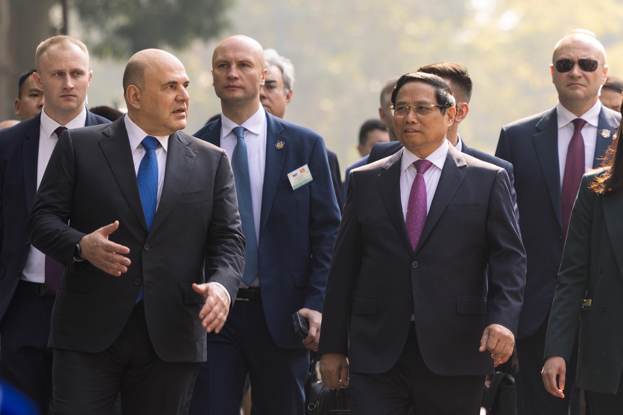 Thủ tướng Phạm Minh Chính chủ trì lễ đón Thủ tướng Nga- Ảnh 10. Thủ tướng Phạm Minh Chính chủ trì lễ đón Thủ tướng Nga- Ảnh 10.