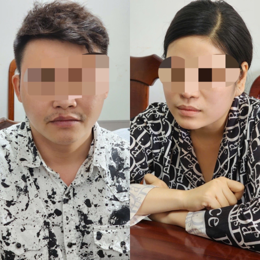 Ngô Tuấn Khang và Huỳnh Ngọc Thảo tại cơ quan điều tra