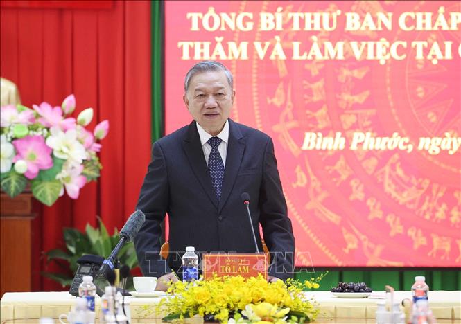 Tổng Bí thư Tô Lâm thăm và làm việc với Công an tỉnh Bình Phước- Ảnh 3.