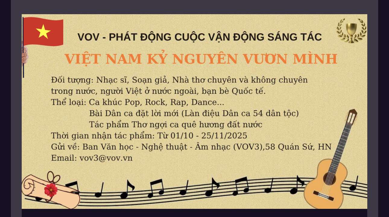 VOV 3 phát động Cuộc vận động sáng tác "Việt Nam kỷ nguyên vươn mình" - Ảnh 2.