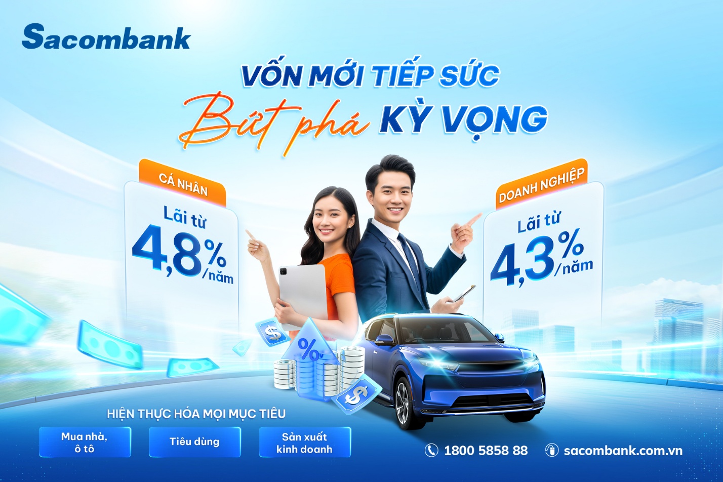 Sacombank tung gói vay 40.000 tỷ đồng, lãi suất từ 4,3%/năm – tiếp sức tài chính cho khách hàng- Ảnh 1.