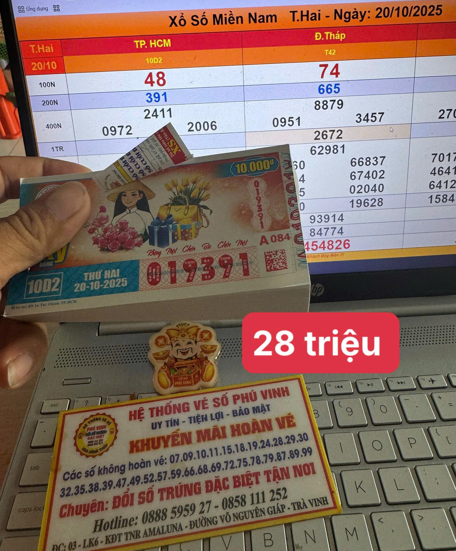 Xổ số miền Nam: Khách hàng trúng 140 tờ vé số trong ngày 20 - 10 - Ảnh 3. Xổ số miền Nam: Khách hàng trúng 140 tờ vé số trong ngày 20 - 10 - Ảnh 3.
