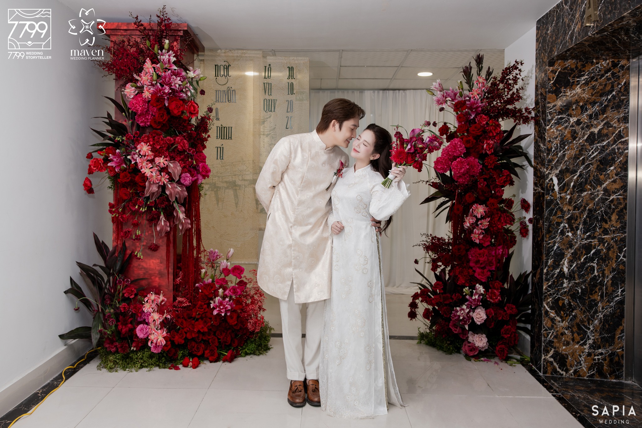 Lễ vu quy của cặp đôi giờ vàng phim Việt Đình Tú - Ngọc Huyền - Ảnh 1.