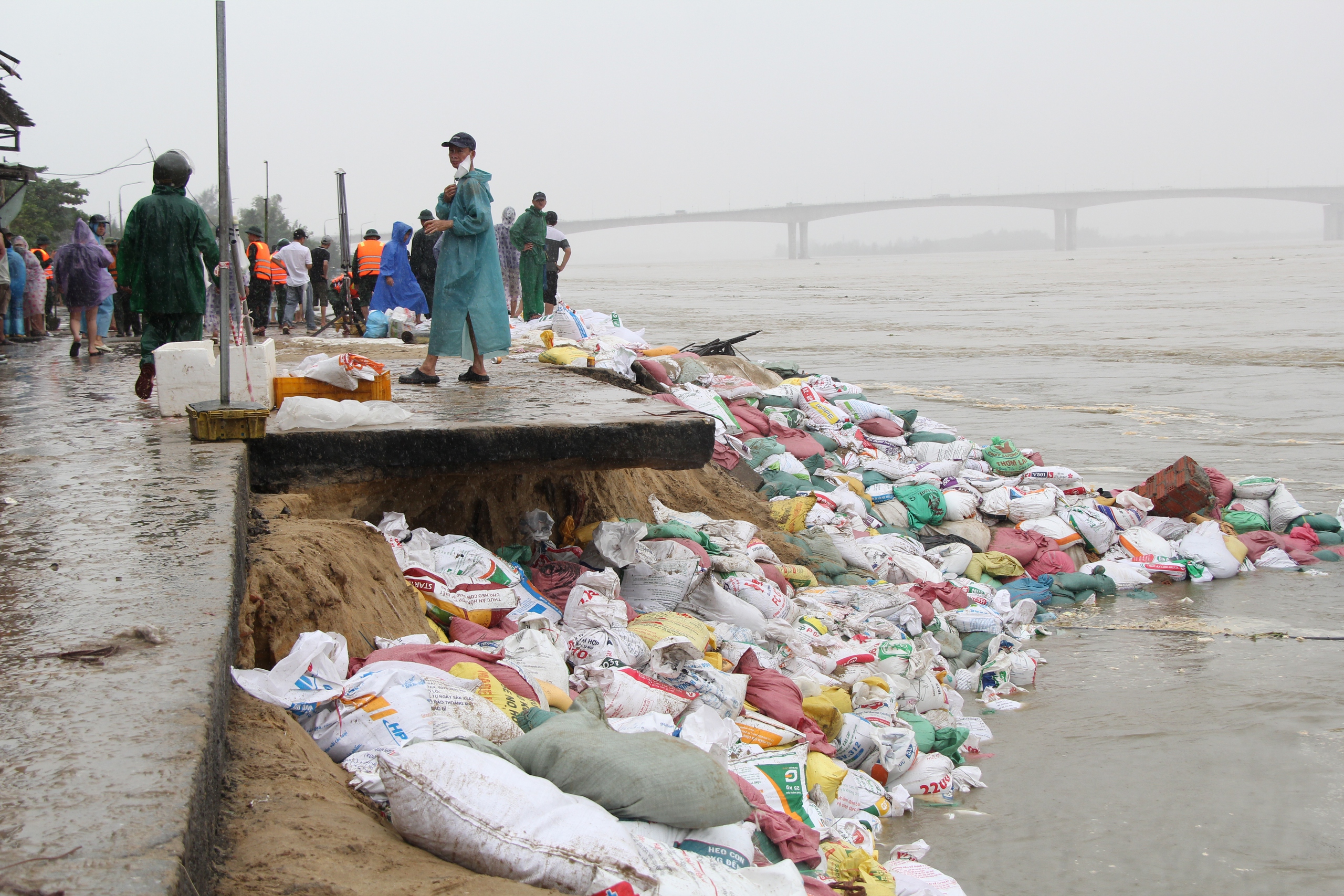 CLIP: 48 giờ lấy sức người chống thế nước, cứu kè biển An Lương - Ảnh 1.