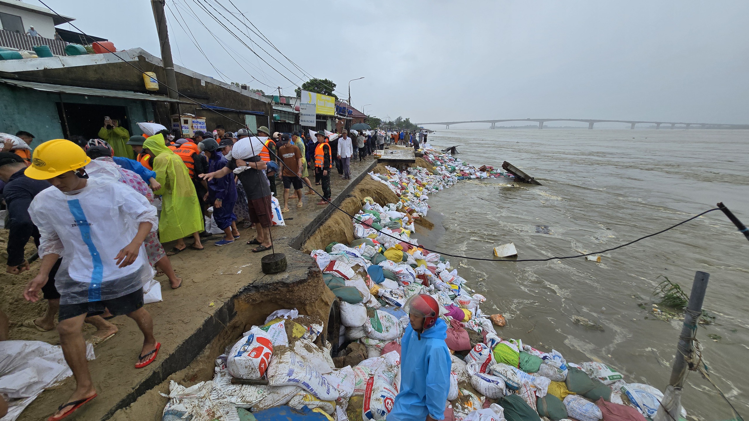 CLIP: 48 giờ lấy sức người chống thế nước, cứu kè biển An Lương - Ảnh 8.
