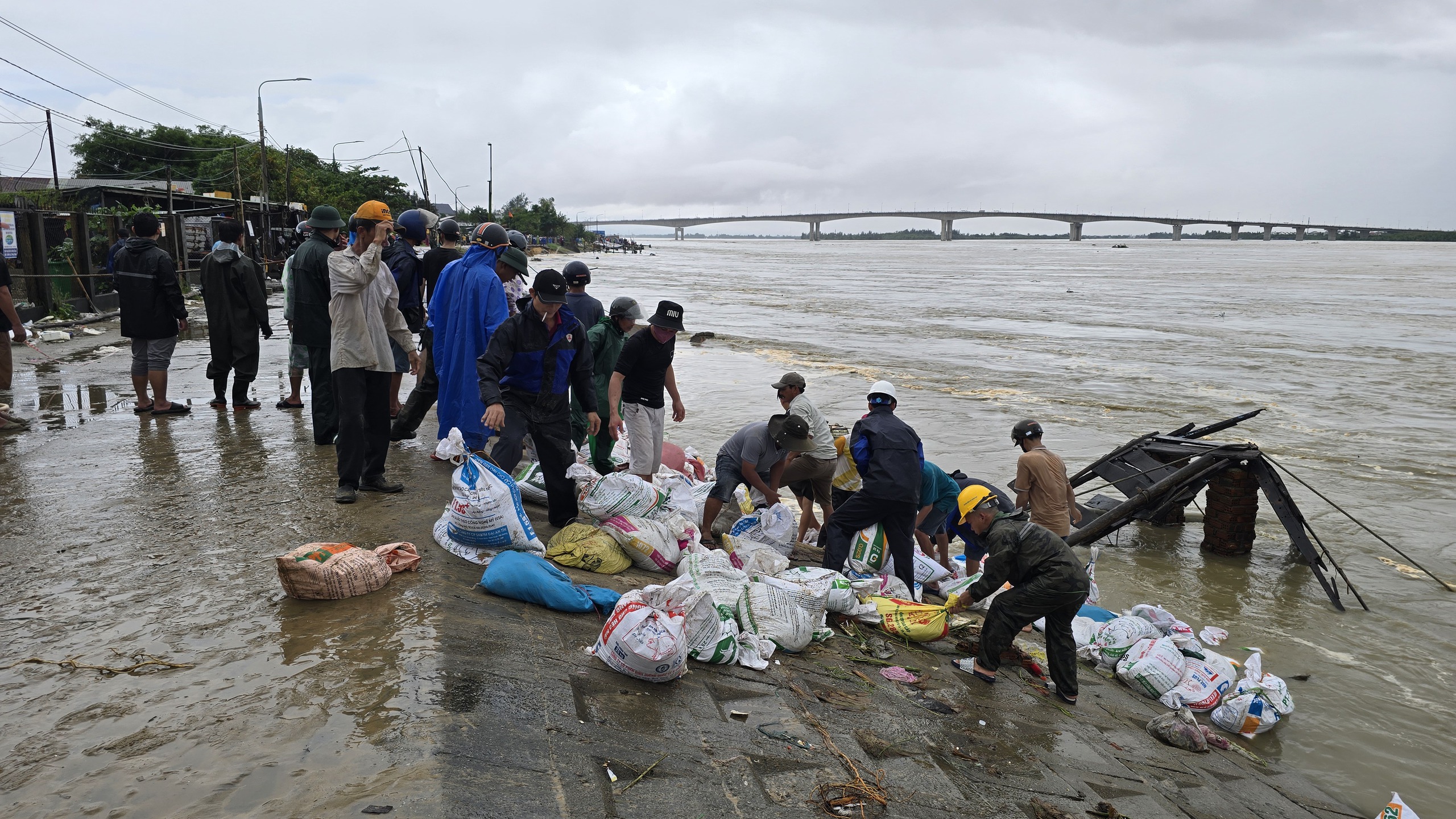 CLIP: 48 giờ lấy sức người chống thế nước, cứu kè biển An Lương - Ảnh 4.