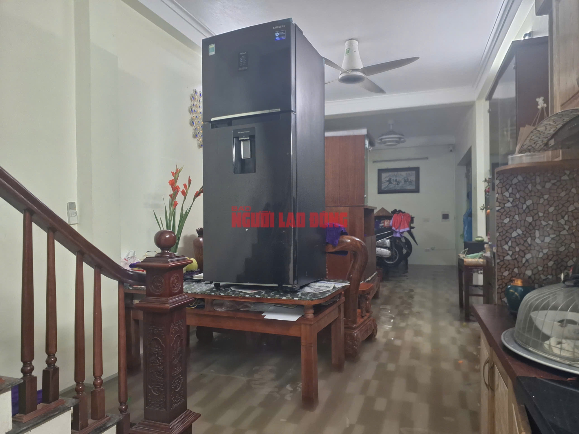 Mưa lớn gây ngập nặng tại làng bún Phú Đô , Hà Nội sáng 7 - 10 - Ảnh 14.
