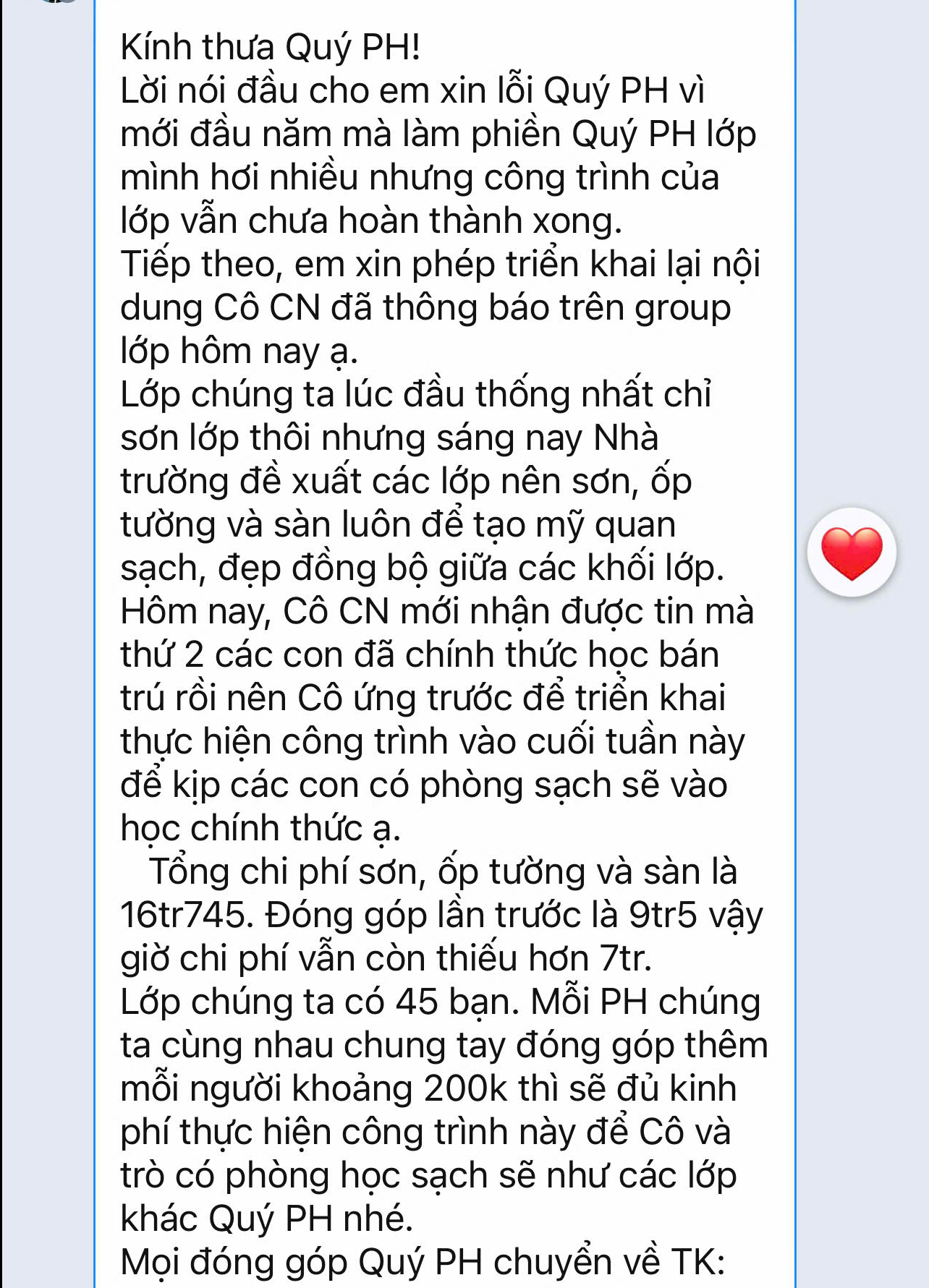 Xôn xao tin nhắn giáo viên "Phụ huynh không đóng góp thì được xếp vào lớp cơ bản" - Ảnh 1.