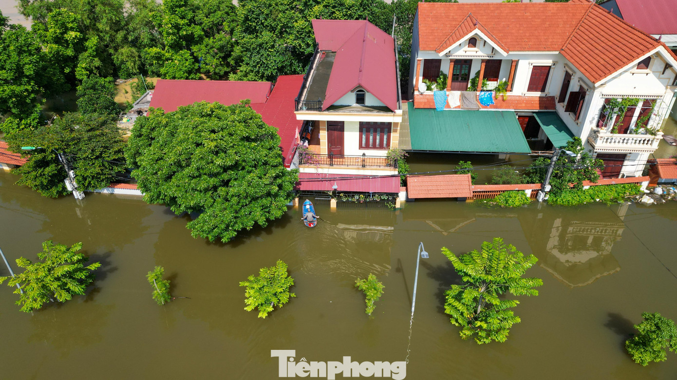 Biệt thự chìm trong biển nước , làng Quả Cảm thành ốc đảo giữa Bắc Ninh - Ảnh 7. Biệt thự chìm trong biển nước , làng Quả Cảm thành ốc đảo giữa Bắc Ninh - Ảnh 7.