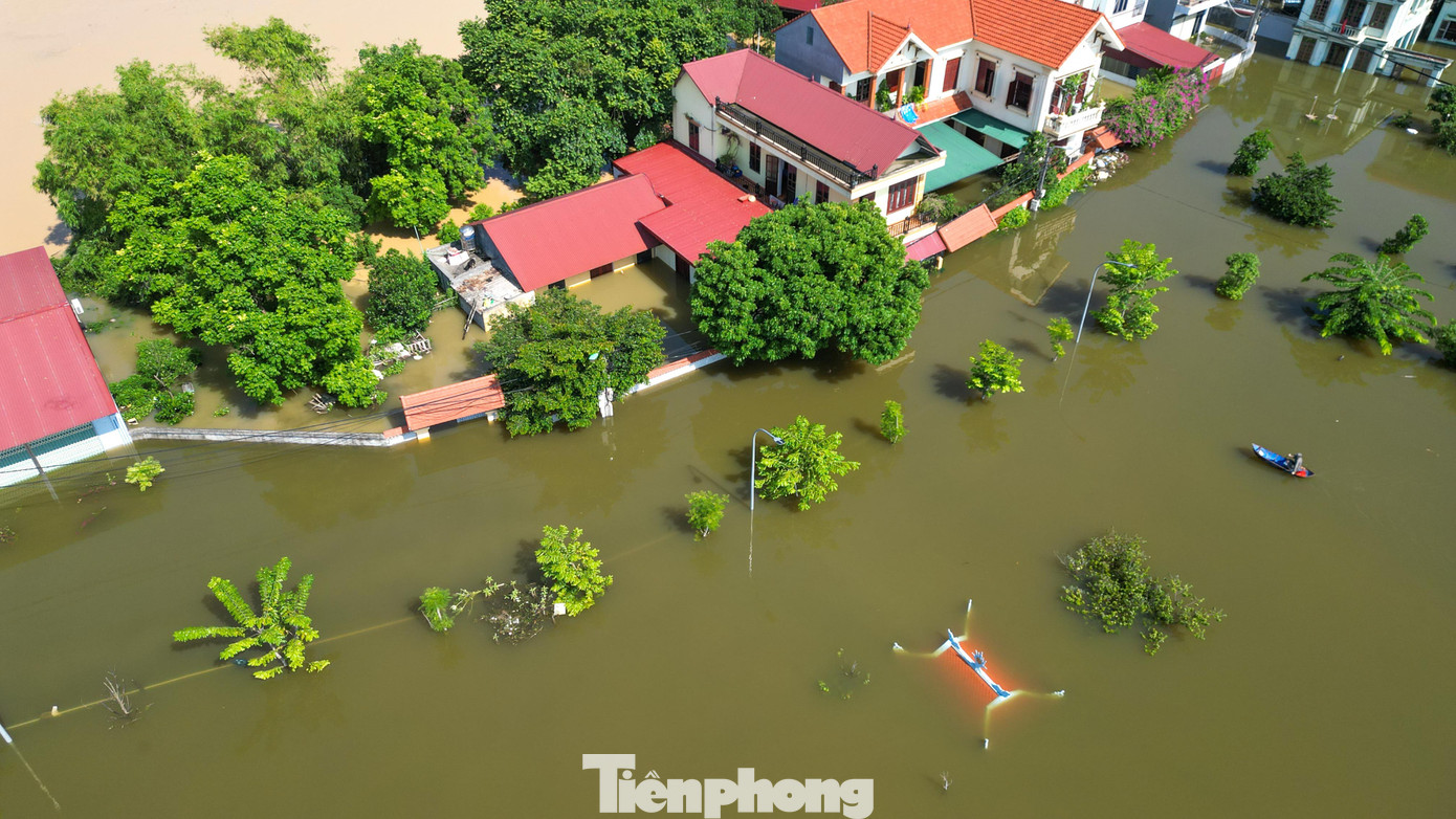 Biệt thự chìm trong biển nước , làng Quả Cảm thành ốc đảo giữa Bắc Ninh - Ảnh 4. Biệt thự chìm trong biển nước , làng Quả Cảm thành ốc đảo giữa Bắc Ninh - Ảnh 4.