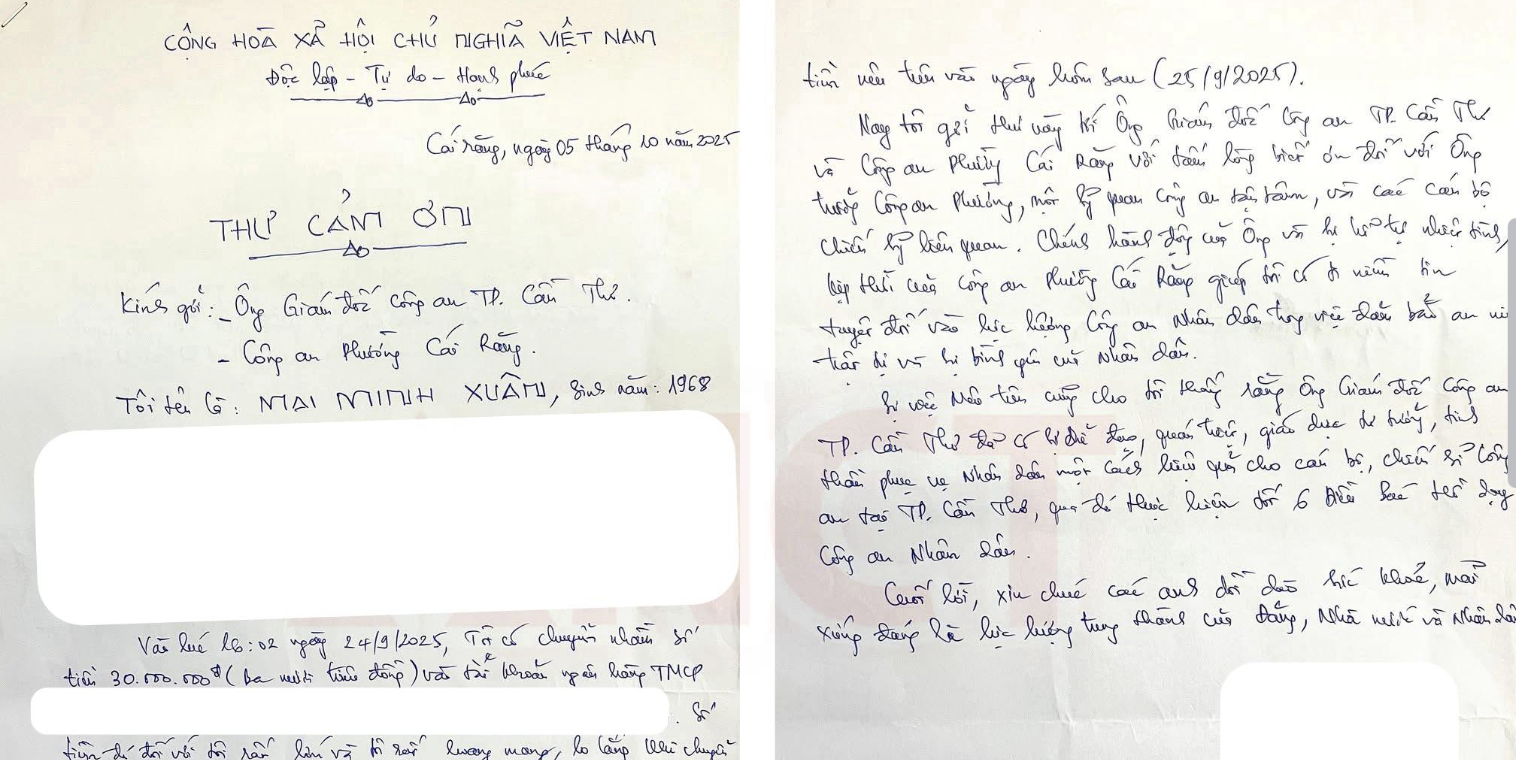 Những lá thư cảm ơn lực lượng Công an TP Cần Thơ đầy ý nghĩa và Xúc động - Ảnh 2.