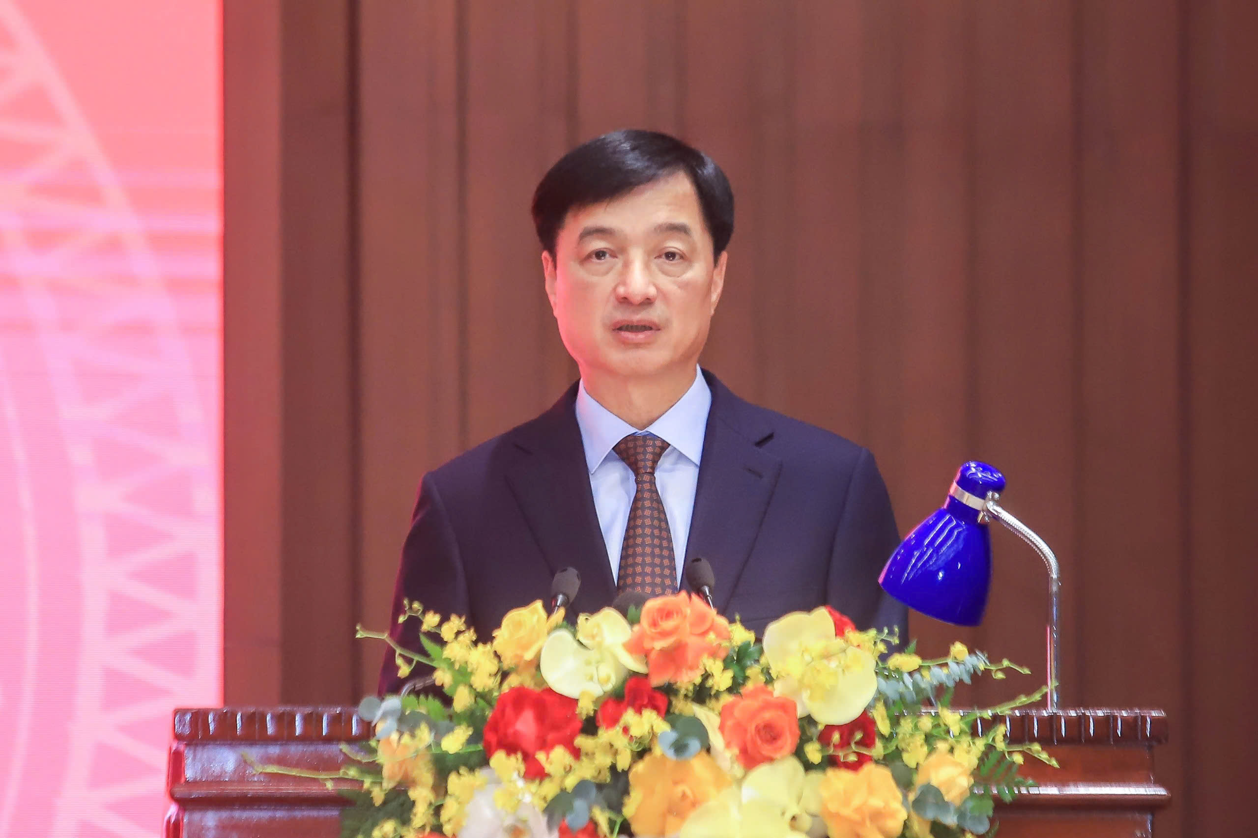 Bí thư Thành ủy Hà Nội Nguyễn Duy Ngọc phát biểu tại hội nghị