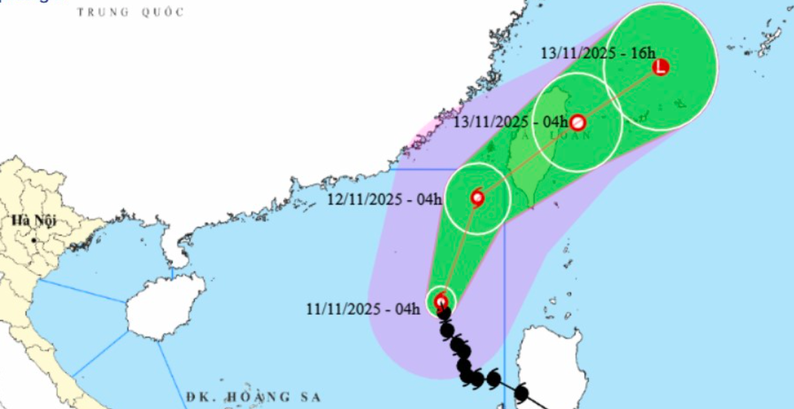 Cập nhật bão Fung Wong mới nhất và Dự báo ra khỏi biển Đông - Ảnh 1.