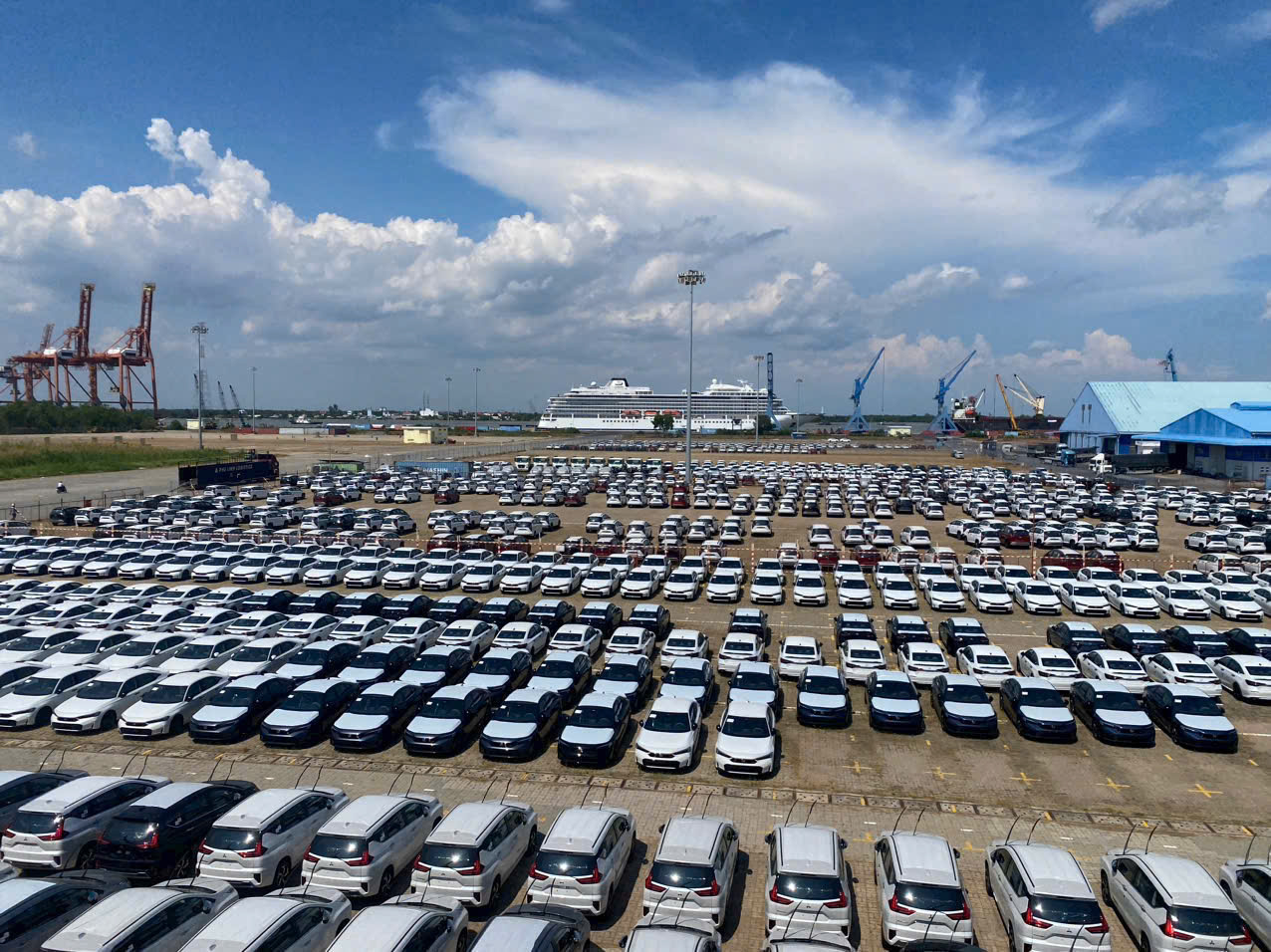 Hàng ngàn xe ô tô vừa cập cảng Hiệp Phước - Ảnh 1.