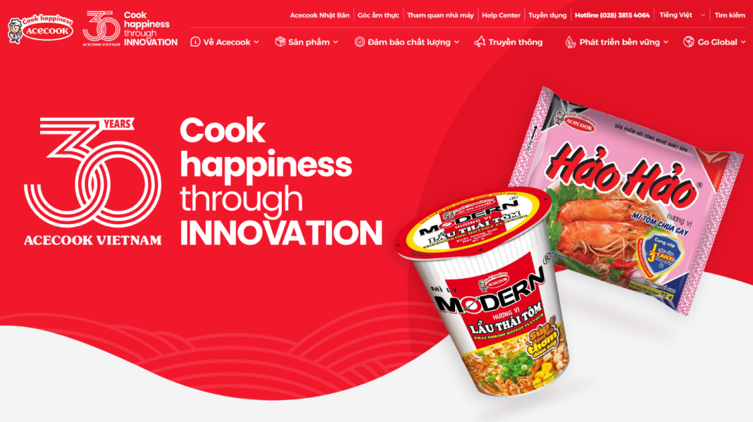 Acecook Việt Nam ra mắt website mới nhân dịp kỷ niệm 30 năm ngày bán hàng đầu tiên - Ảnh 2.