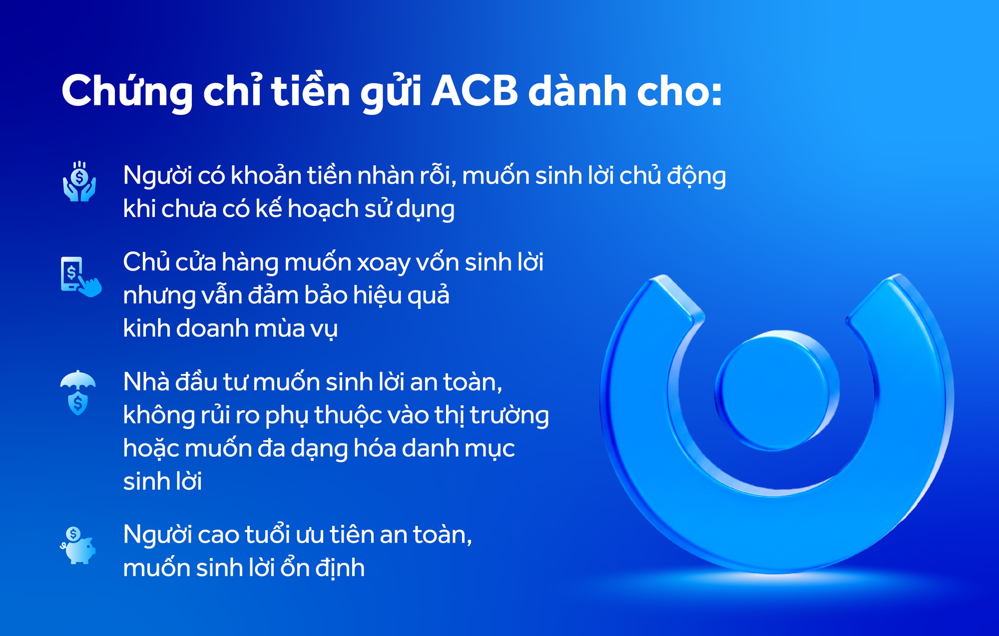 Chứng chỉ tiền gửi ACB: Sinh lời từ “thời gian vàng” - Ảnh 2.