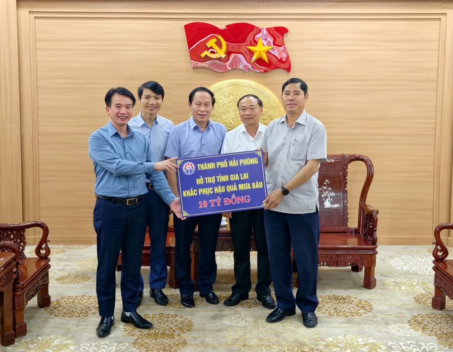 Hải Phòng hỗ trợ 10 tỉ đồng giúp Gia Lai khắc phục thiệt hại do bão số 13 - Ảnh 1.
